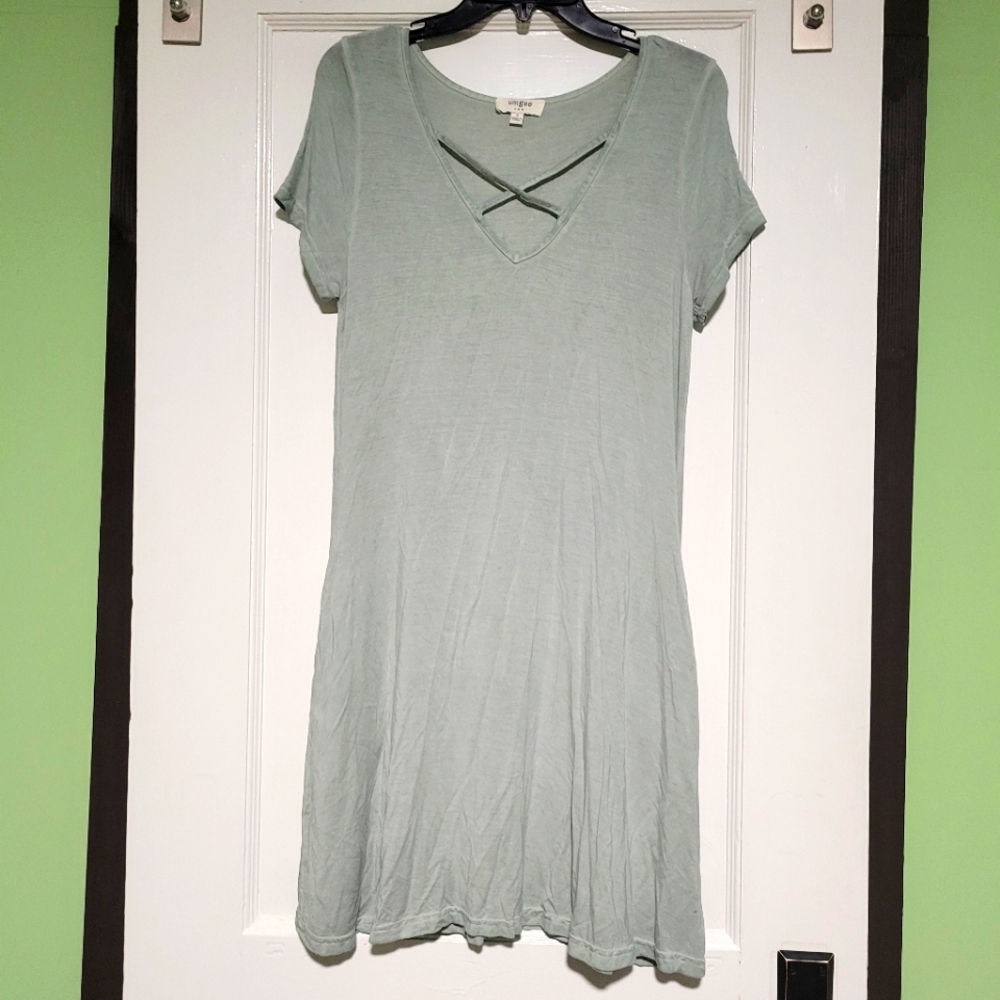Umgee Usa Pale Green Gray Dress Sz Small